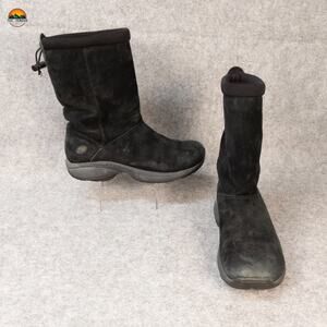 Merrell Primo Chill Snow Boot Black Suede Pull-On Mid-Calf Winter Women's 7.5